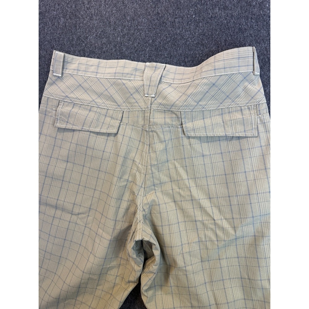 Mountain Hardwear Plaid Grid 13.5" Long Inseam Chino Shorts Beige Men's Size 36 - Picture 10 of 15